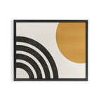 Mid century modern landscape - Sun and Rainbow  Framed Canvas Print Gallery Image 12