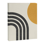 Mid century modern Sun and Rainbow Canvas Print Gallery Image 6