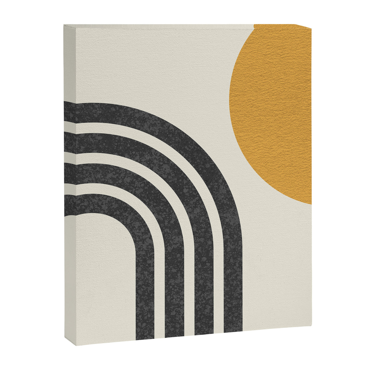 Mid century modern Sun and Rainbow Canvas Print Gallery Image 6