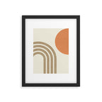Mid-Century Modern - Orange Sun and Rainbow Framed Art Print Gallery Image 5
