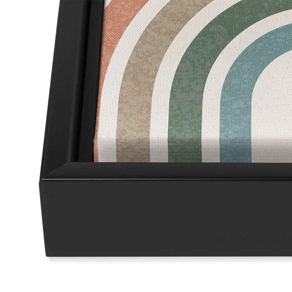 Mid-Century Modern Rainbow Framed Canvas Print Gallery Image 3