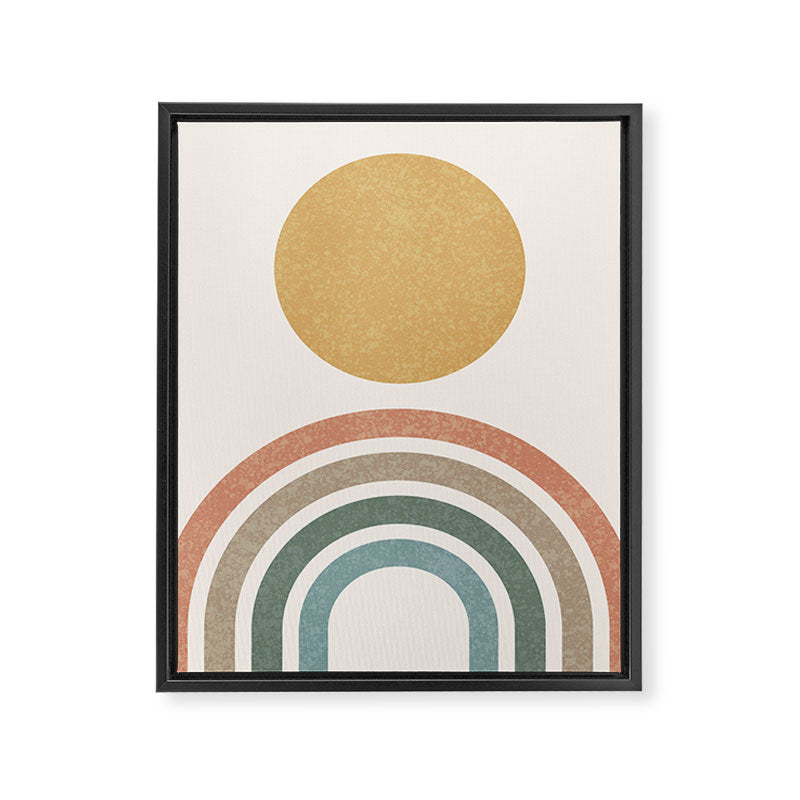 Mid-Century Modern Rainbow Framed Canvas Print Gallery Image 6