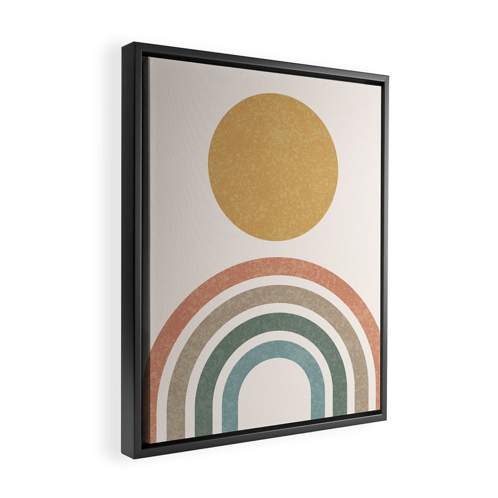 Mid-Century Modern Rainbow Framed Canvas Print Gallery Image 2