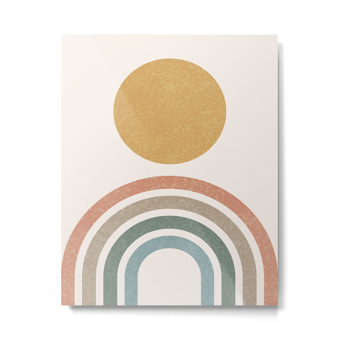 Mid-Century Modern Rainbow Metal Print Gallery Image 1
