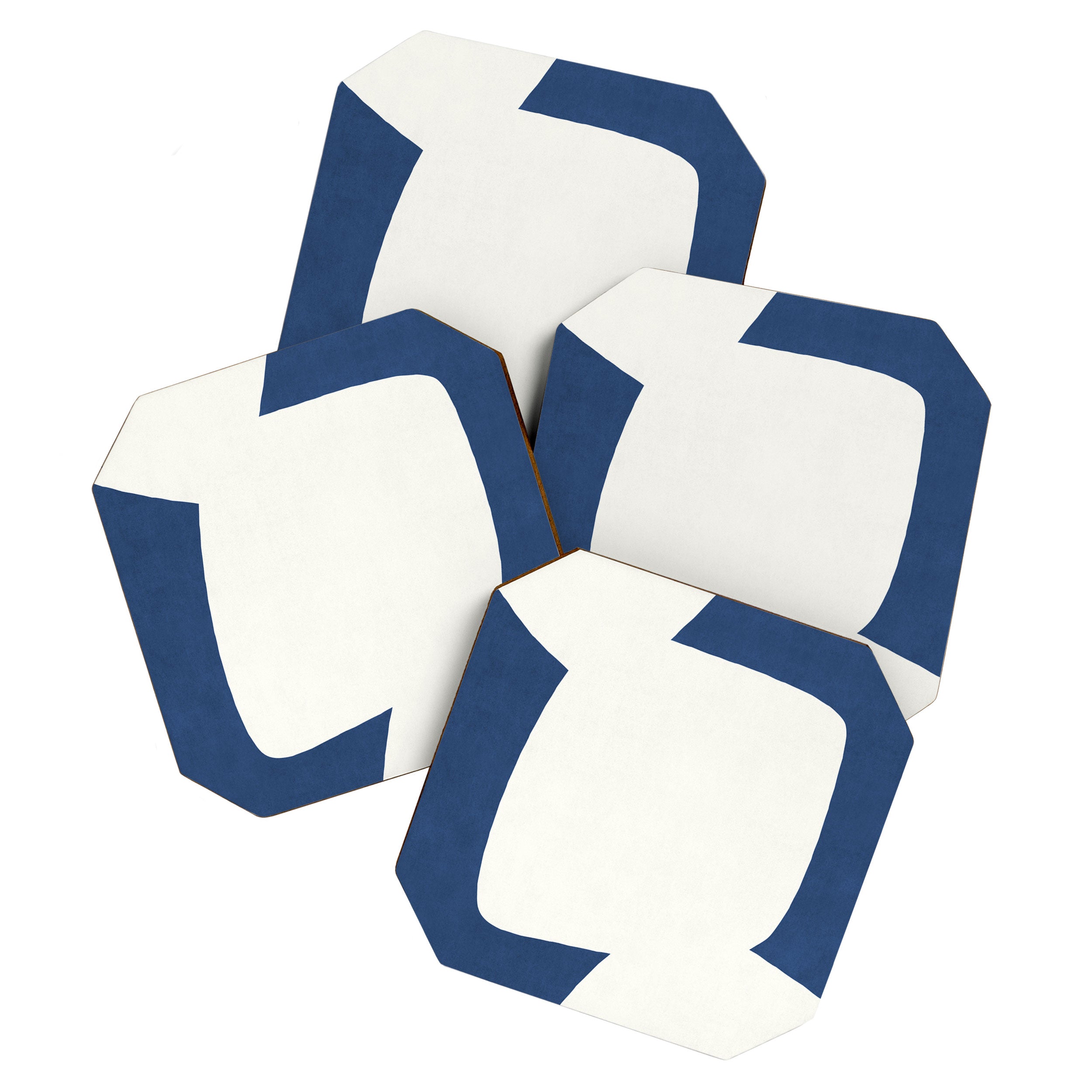 Minimal Shapes blue Coaster Gallery Image 1