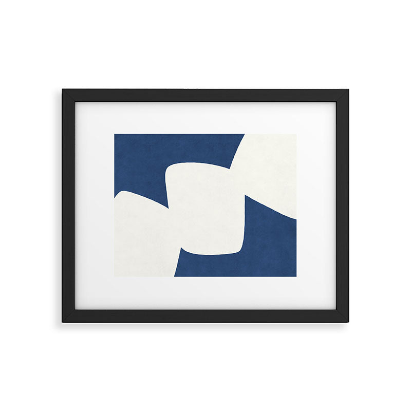 Minimal Shapes blue Framed Art Print Gallery Image 5