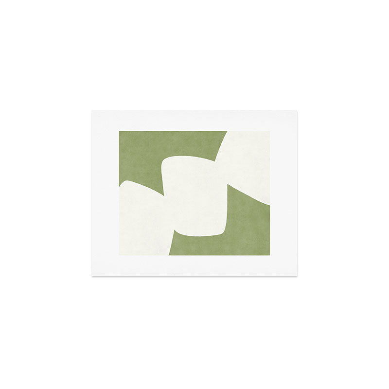 Minimal Shapes green Art Print Gallery Image 1