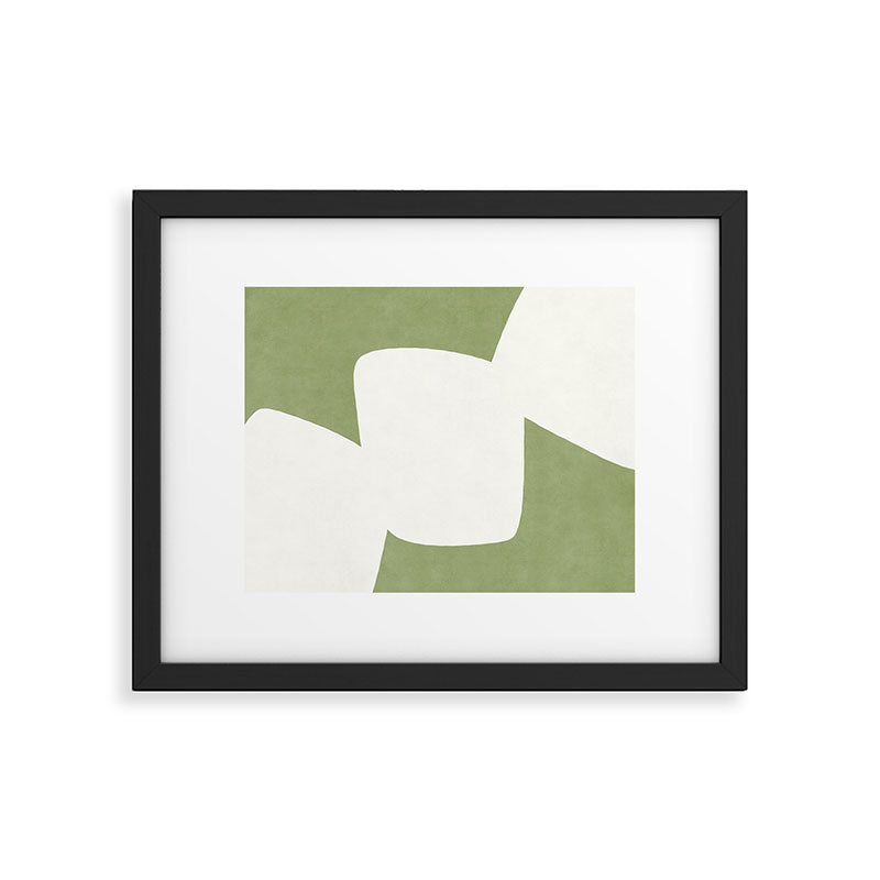 Minimal Shapes green Framed Art Print Gallery Image 5