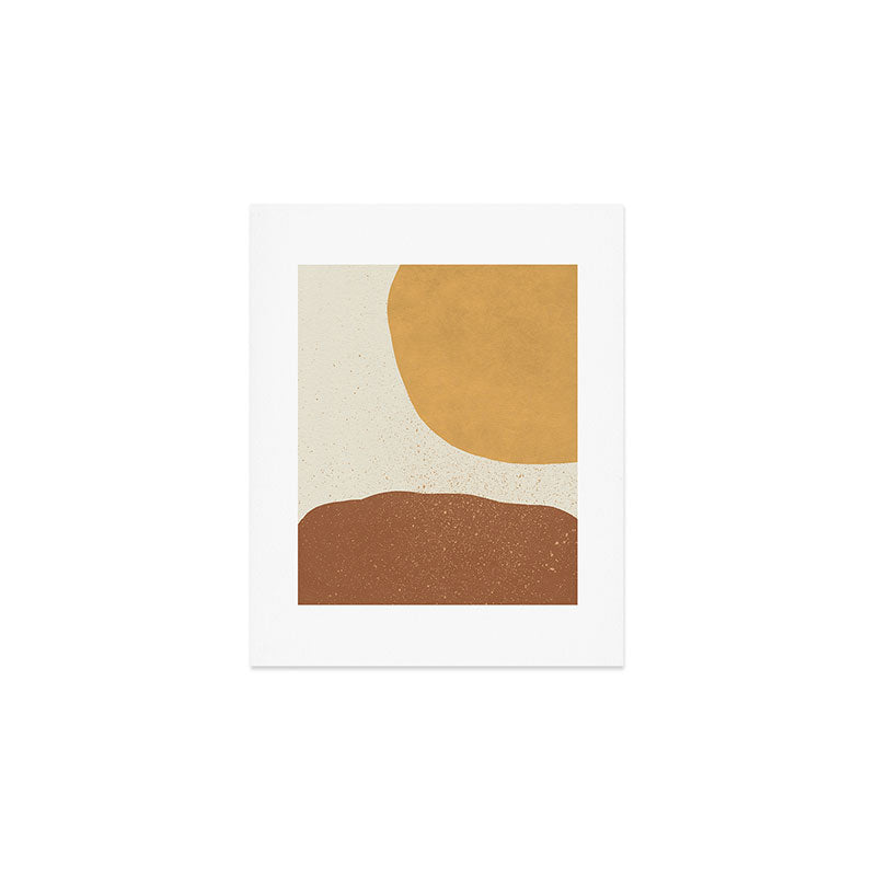 Minimalist Painting - Gold Brown Art Print Gallery Image 1