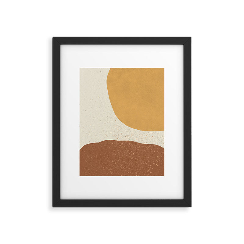 Minimalist Painting - Gold Brown Framed Art Print Gallery Image 5