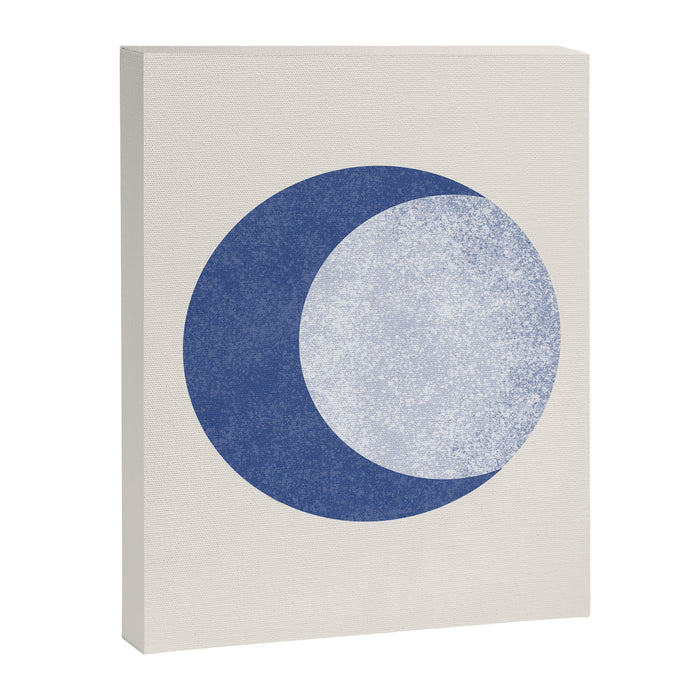 Moon Crescent - Blue Canvas Print Gallery Image 1