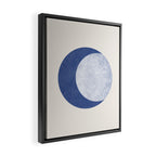 Moon Crescent - Blue Framed Canvas Print Gallery Image 2