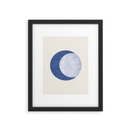Moon Crescent - Blue Framed Art Print Gallery Image 4