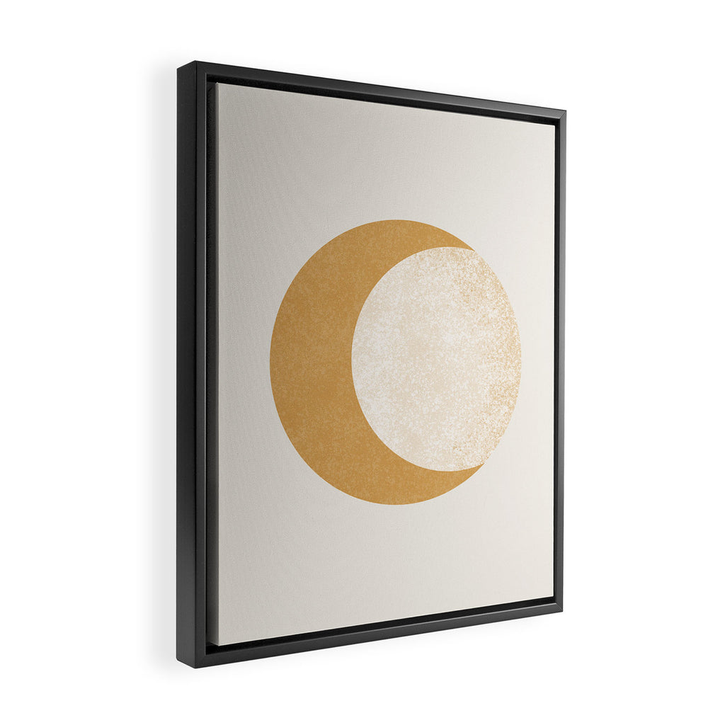 Moon Crescent - Gold Framed Canvas Print Gallery Image 2