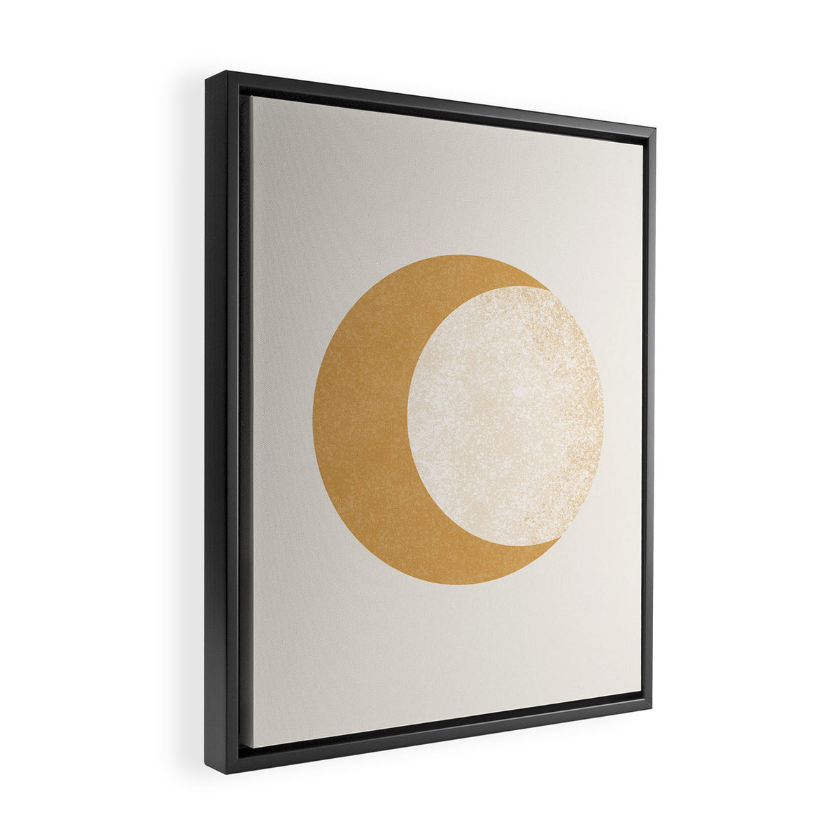 Moon Crescent - Gold Framed Canvas Print Gallery Image 2