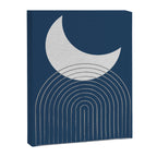 Moon Mountain Blue - Mid Century Modern Canvas Print Gallery Image 6