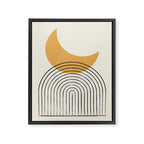 Moon mountain gold - Mid century style Framed Canvas Print Gallery Image 6