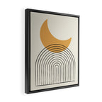Moon mountain gold - Mid century style Framed Canvas Print Gallery Image 2