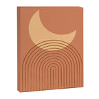 Moon Mountain Terra Orange - Mid century modern Canvas Print Gallery Image 6