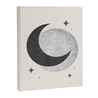 Moon Sparkle BW - Celestial Canvas Print Gallery Image 8