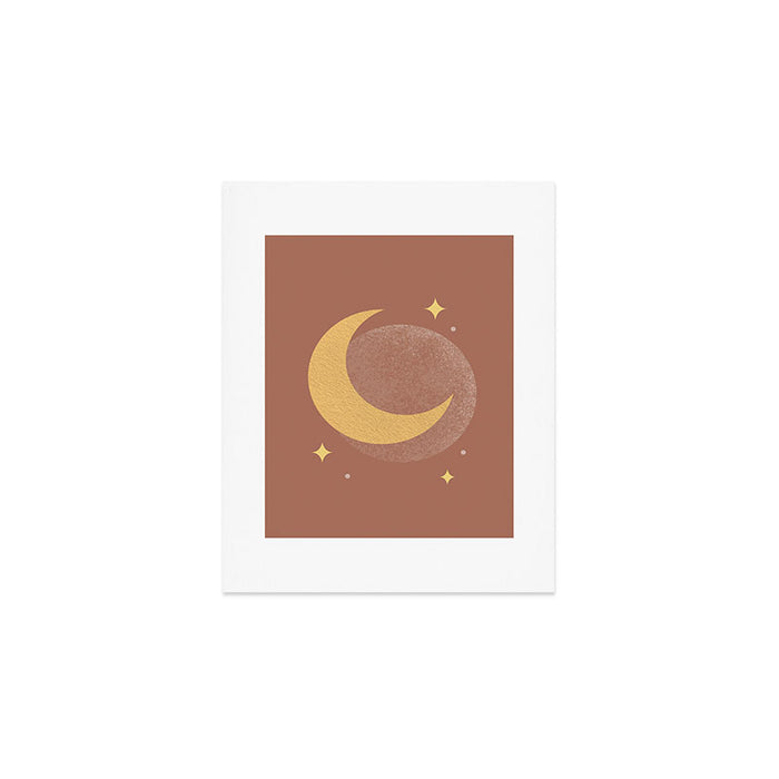 Moon Sparkle Gold - Celestial Art Print Gallery Image 1