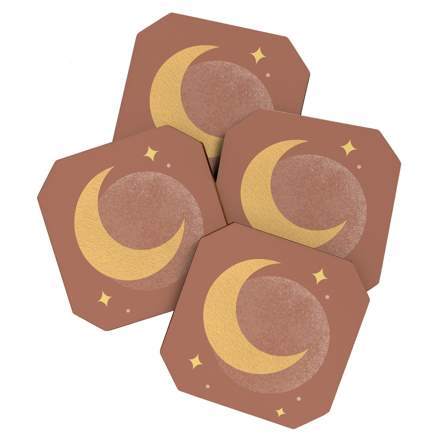 Moon Sparkle Gold - Celestial Coaster Gallery Image 1