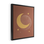 Moon Sparkle Gold - Celestial Framed Canvas Print Gallery Image 2