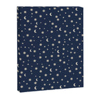 Moon Stars Pattern - Dark Blue Canvas Print Gallery Image 6