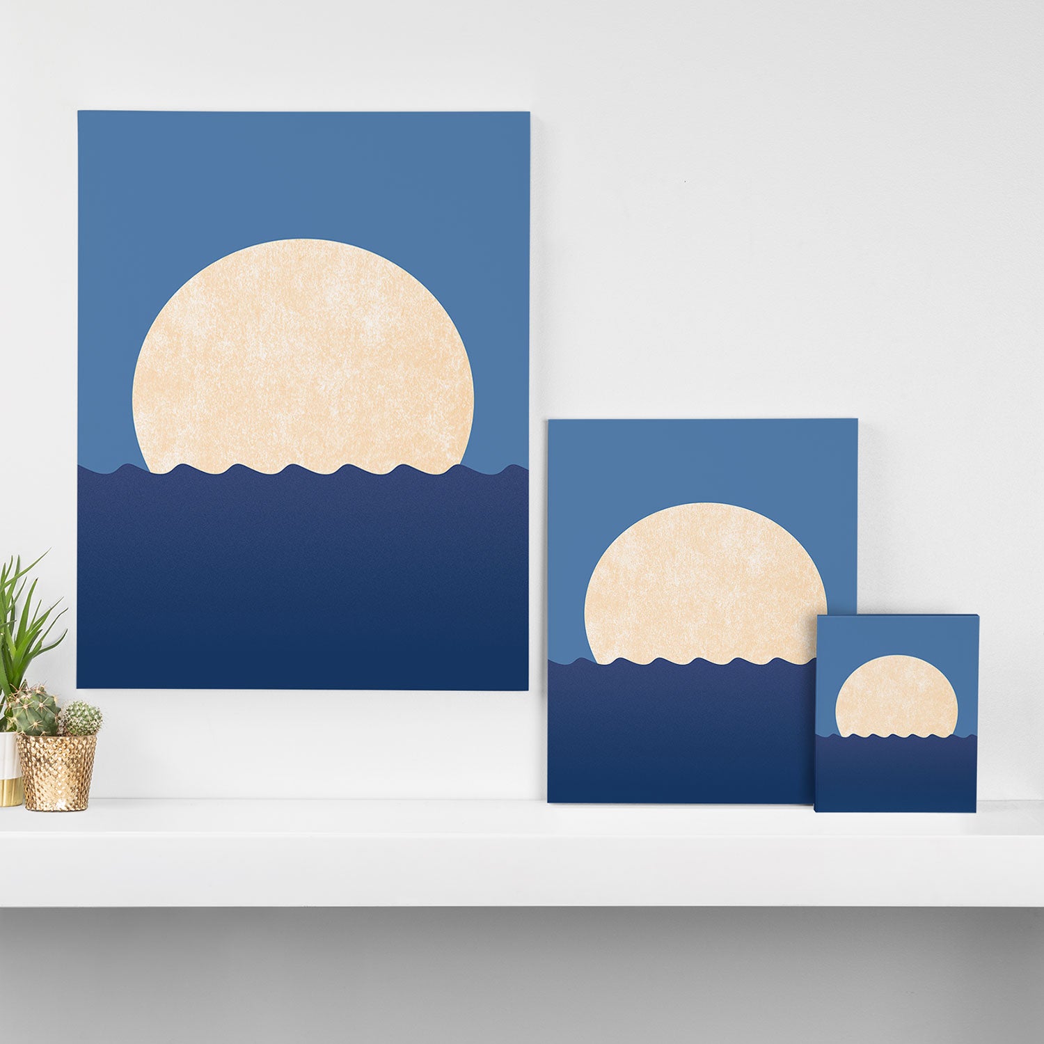 Moonrise Night Sky Canvas Print Gallery Image 3