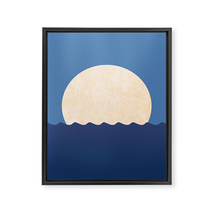Moonrise Night Sky Framed Canvas Print Gallery Image 1