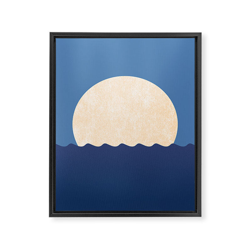 Moonrise Night Sky Framed Canvas Print Gallery Image 6