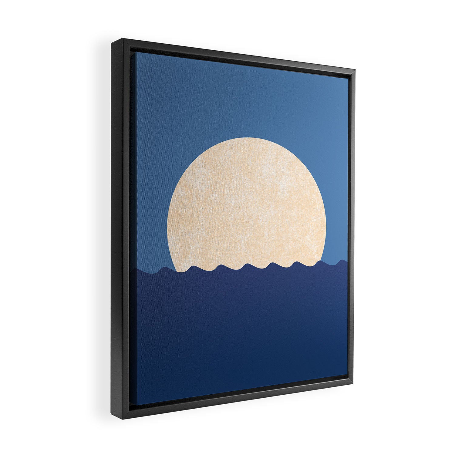 Moonrise Night Sky Framed Canvas Print Gallery Image 2