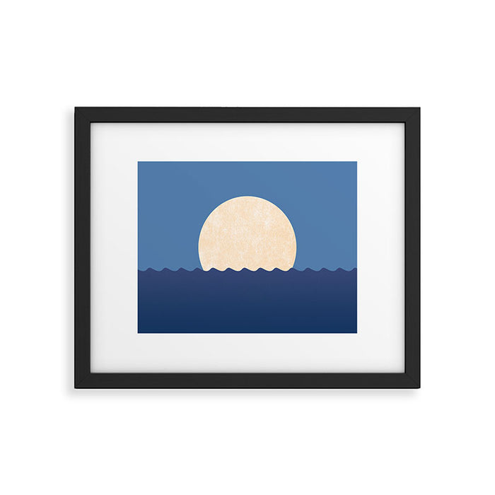 Moonrise Night Sky - Horizon Framed Art Print Gallery Image 1