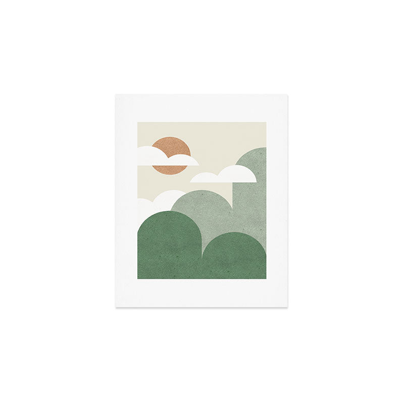 Mountains and Clouds Art Print Gallery Image 1