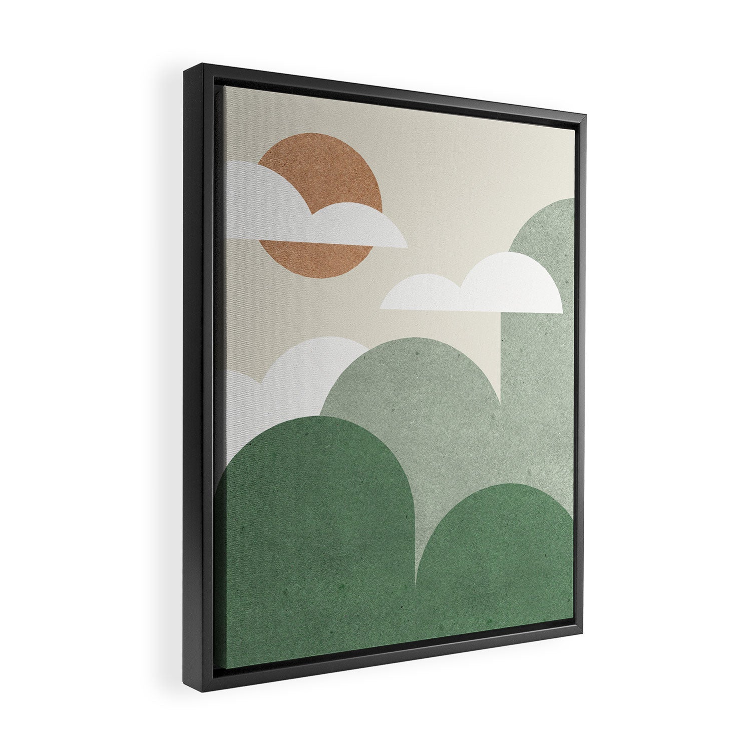 Mountains and Clouds Framed Canvas Print Gallery Image 2