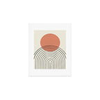 Orange Sun Mid-Century Full Art Print Gallery Image 1