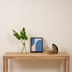 Painted Shapes - Blue Minimalist Framed Canvas Print Gallery Image 4