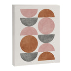 Pink brown retro scandinavian pattern Canvas Print Gallery Image 6
