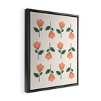 Pink Peony Pattern Framed Canvas Print Gallery Image 2