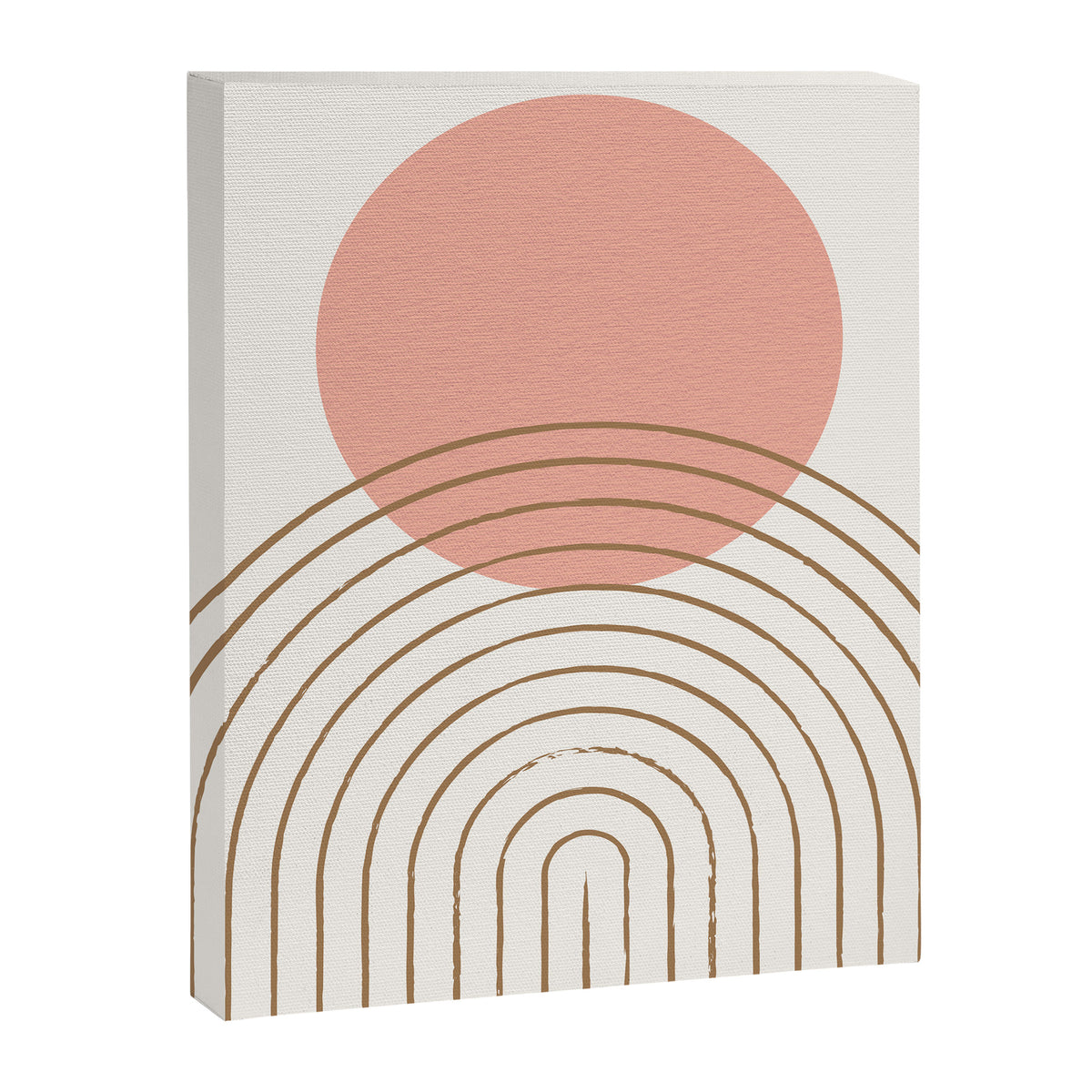 Pink Sun Mid-Century Full Canvas Print Gallery Image 6