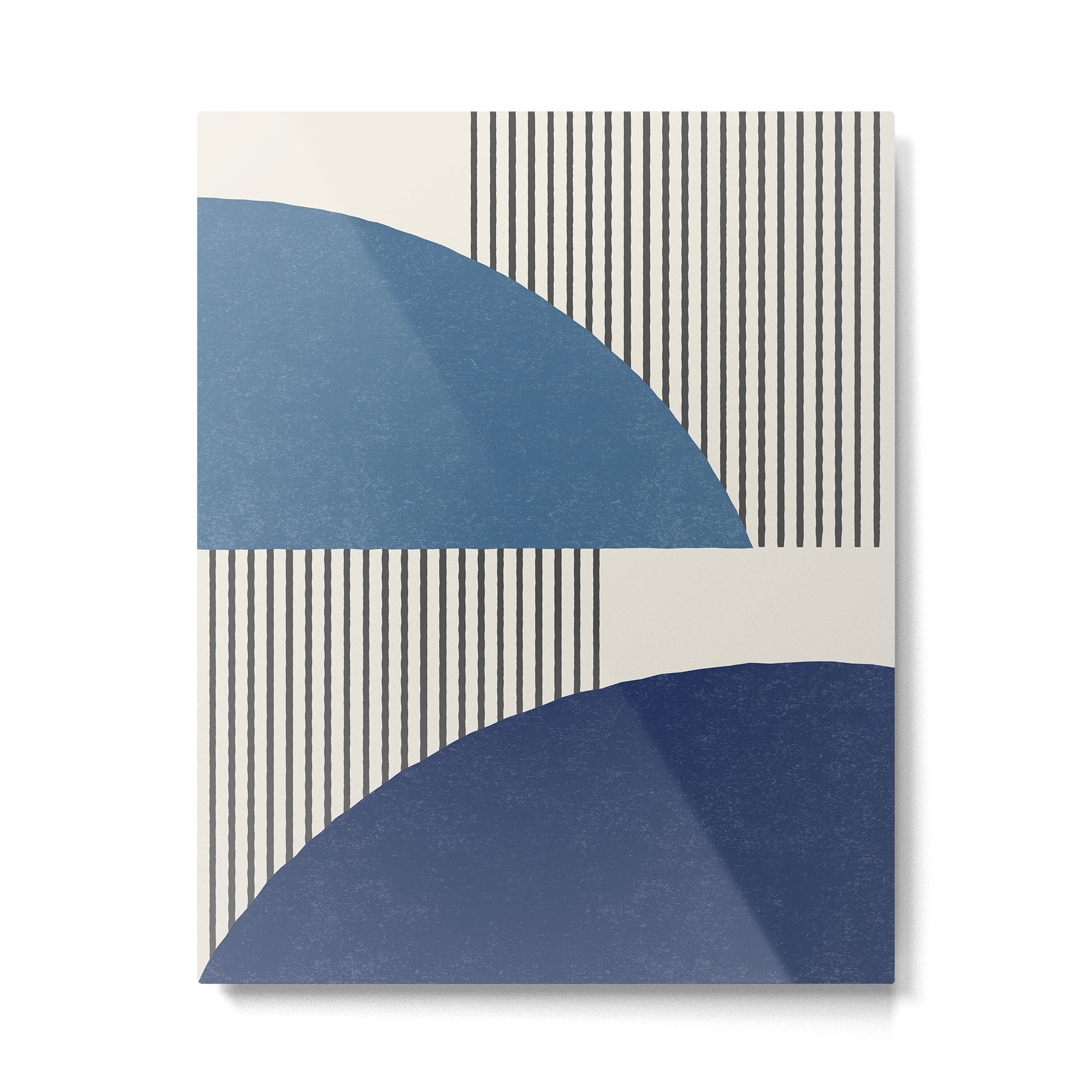 Quarter Circle Lines - Blue Navy  Metal Print Gallery Image 4