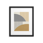 Quarter Circle Lines - Gray Gold  Framed Art Print Gallery Image 5