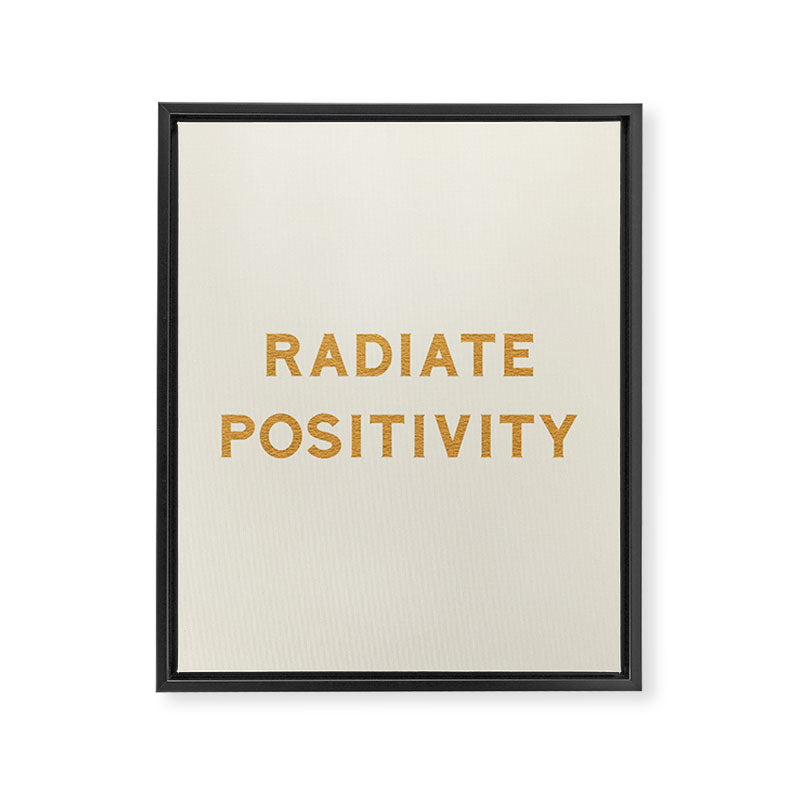 Radiate positivity Framed Canvas Print Gallery Image 6