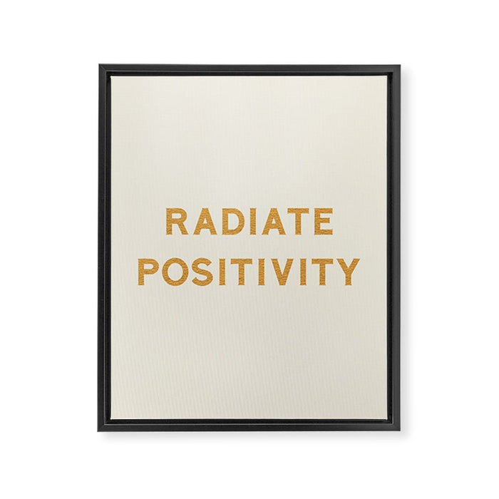 Radiate positivity Framed Canvas Print Gallery Image 1