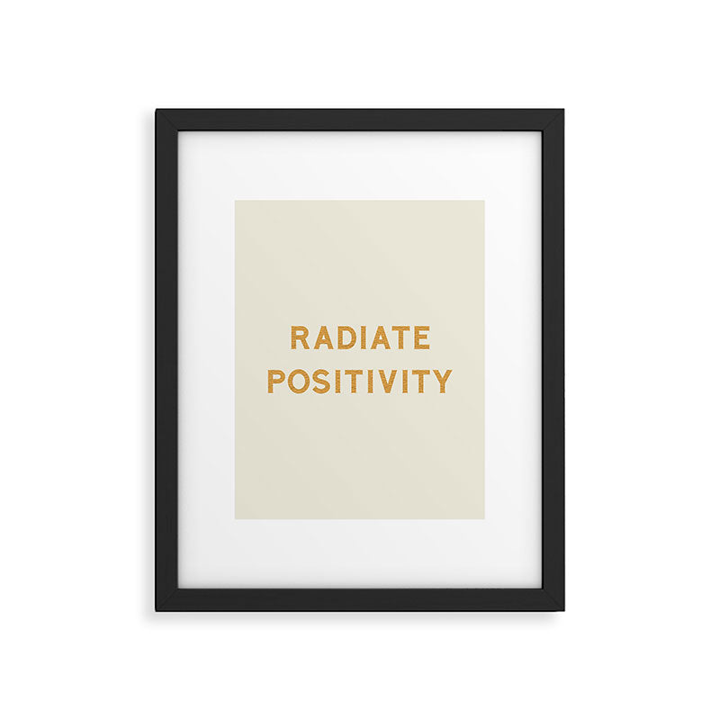 Radiate positivity Framed Art Print Gallery Image 5