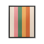Retro Color Lines - 1-1 Framed Canvas Print Gallery Image 8
