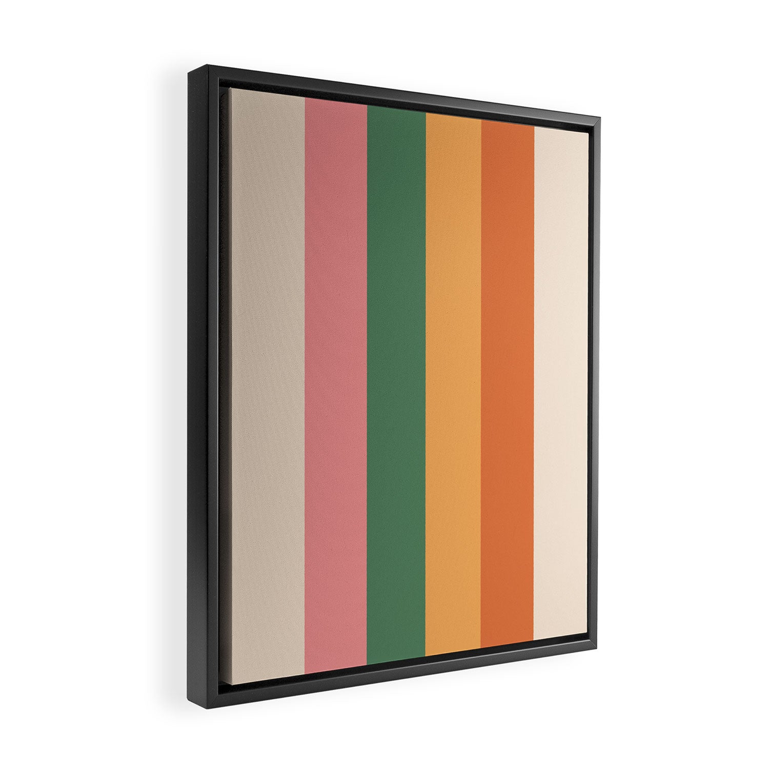Retro Color Lines - 1-1 Framed Canvas Print Gallery Image 2
