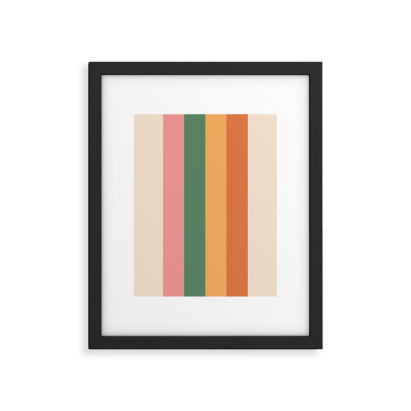 Retro Color Lines - 1-1 Framed Art Print Gallery Image 6