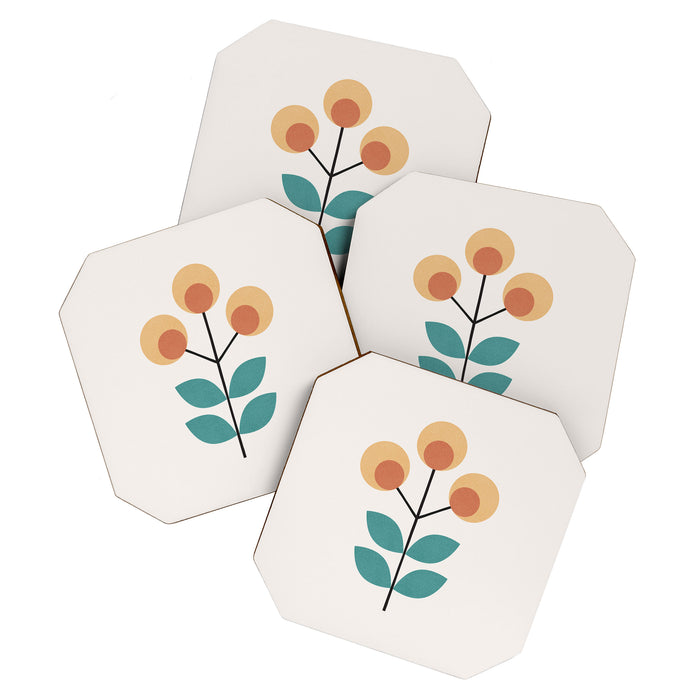 Retro Flower 1-1 Coaster Gallery Image 1