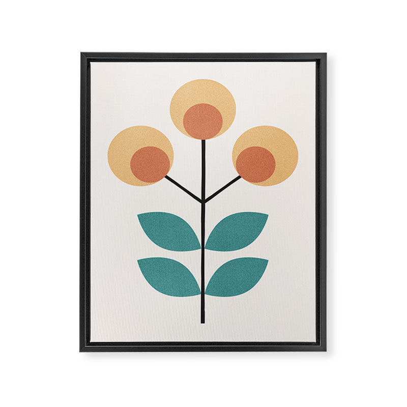 Retro Flower 1-1 Framed Canvas Print Gallery Image 6